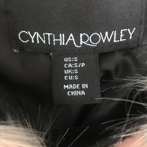 CYNTHIA ROWLEY Faux Fur Multicolor Jacket - Picture 7 of 8